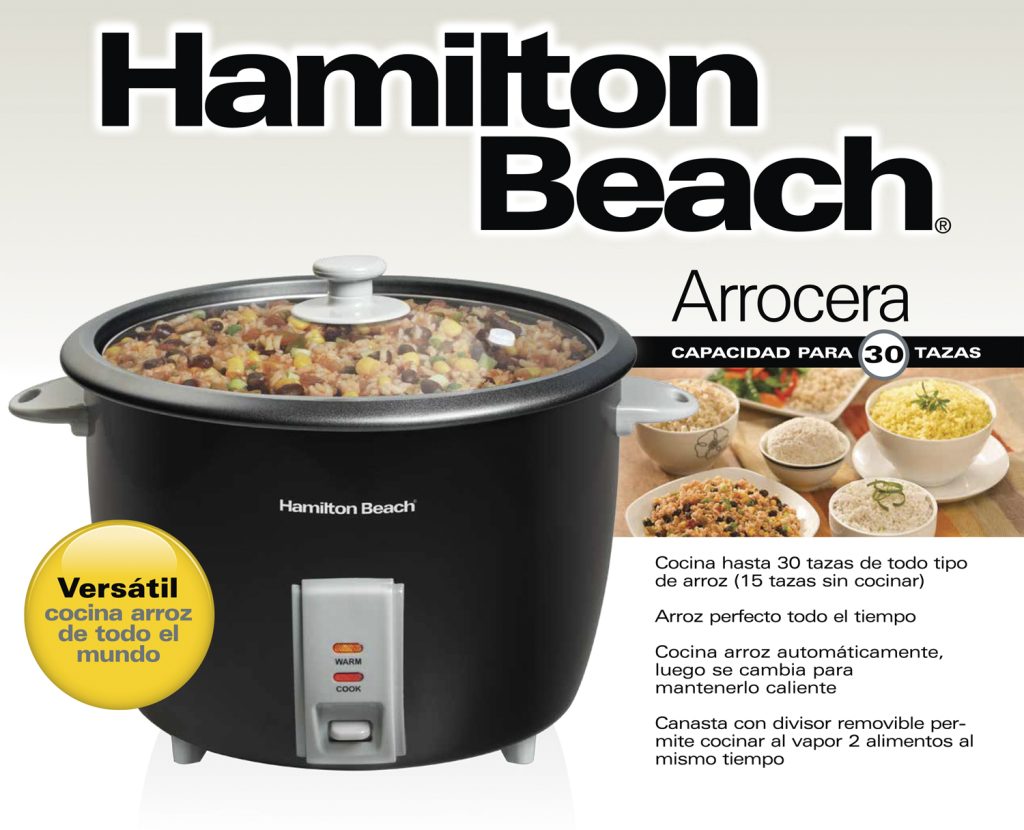 OLLA AROCERA HAMILTON BEACH 15 TZAS NEGRA 37550 – Importadora Araya en