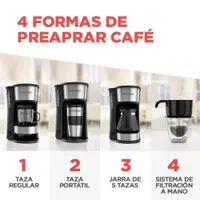 COFFEE MAKER BLACK AND DECKER 4 EN 1 CM0755S-MX COD:12375 - Imagen 5