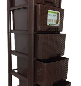 GAVETERO LUXE RATTAN C28 CAFE COCOA 5 NOVELES AQUA Y MULTICOLOR  17202 17203 17205  COD:16346