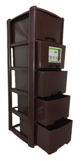 GAVETERO LUXE RATTAN C28 CAFE COCOA 5 NOVELES AQUA Y MULTICOLOR 17202 17203 17205 COD:16346