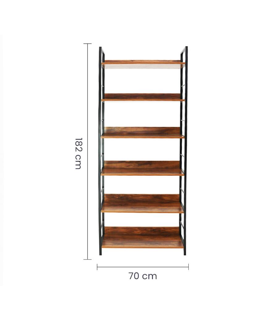 LIBRERO 6 ESTANTES 70CM X 40CM X 182CM OL-2134 CODIGO: 9383 - Imagen 4