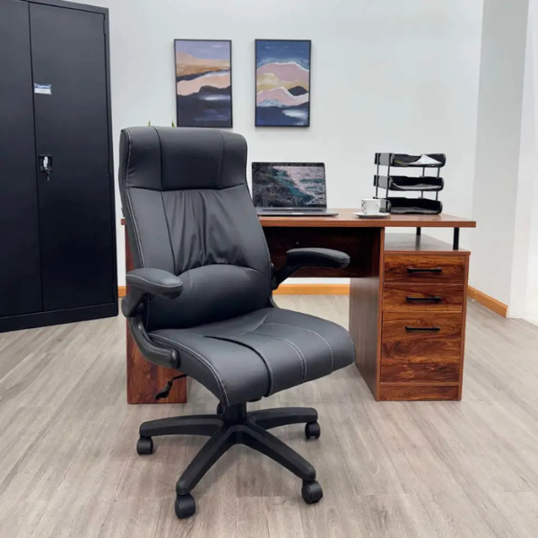 SILLA EJECUTIVA VINILO NEGRO OS-2191 CODIGO: 16392