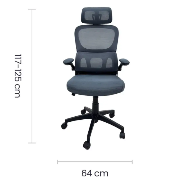 SILLLA EJECUTIVA MALLA GRIS OS-2193 CODIGO: 16119 - Imagen 2