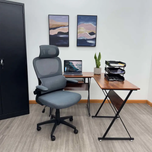 SILLLA  EJECUTIVA MALLA GRIS OS-2193 CODIGO: 16119