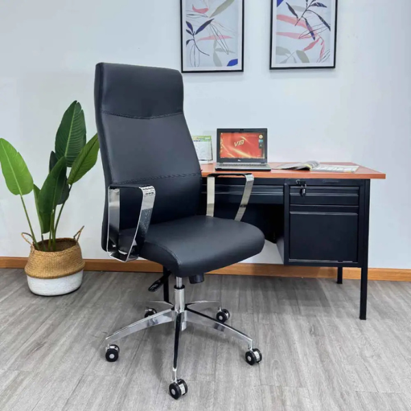 SILLA EJECUTIVA VINILO NEGRO OS-2219 CODIGO: 15935