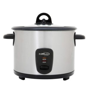 Modelo: PRC1847.     Olla arrocera.     Capacidad para 10 tazas de arroz crudo y 20 cocido.     Eléctrica.     Capacidad 1.8 litros.     Diseño de acero inoxidable.     Mantiene el arroz caliente.     Olla anti-adherente removible.     Viene con: espátula y taza medidora.     Tapa de Vidrio.     Potencia 700 W. COD:2103