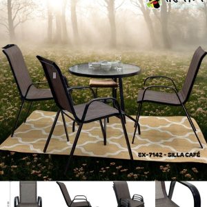 JUEGO DE COMEDOR PEQUEÑO MESA + 4 SILLAS EX-7142 / EX-7146