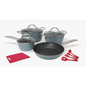 JUEGO DE OLLAS MONIX MARMOL GRIS 12 PZS 49010  COD:5589