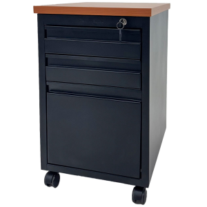 ARTURITO 3 GAVETAS NEGRO OM-9063 CODIGO: 15209