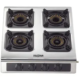 PLANTILLA DE GAS TELSTAR TPG004910CB 4Q NEGRO INOX 193759  COD:15993