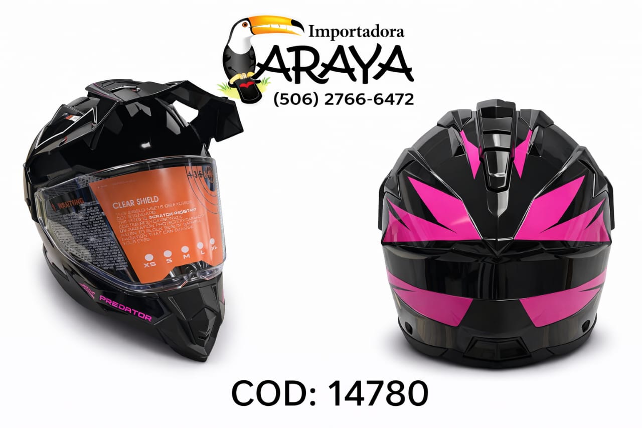 CASCO MOTO DUA FULL FACE RRIDE IT PREDATOR NEGRO, BLANCO,GRIS, VERDE COD:14780 - Imagen 5