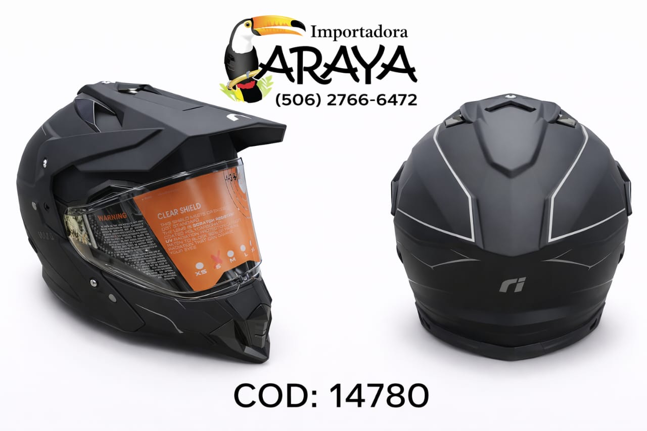 CASCO MOTO DUA FULL FACE RRIDE IT PREDATOR NEGRO, BLANCO,GRIS, VERDE COD:14780 - Imagen 3