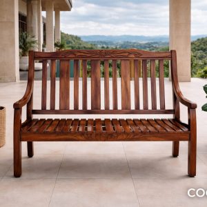 BANCA DOBLE CAMPANA MADERA COD:12327