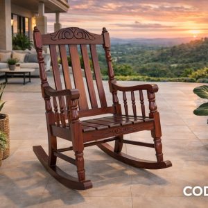 SILLA MECEDORA TODA MADERA RECTA O PETATILLO COD: 3812