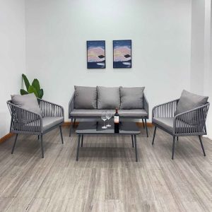 JUEGO DE SALA 3 + 1 + 1 + MESA EX-7187 TAUKA COD: 16477