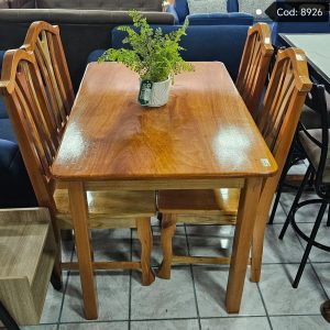 JUEGO COMEDOR 4 SILLAS CEDRO TALLER RA CODIGO: 8926
